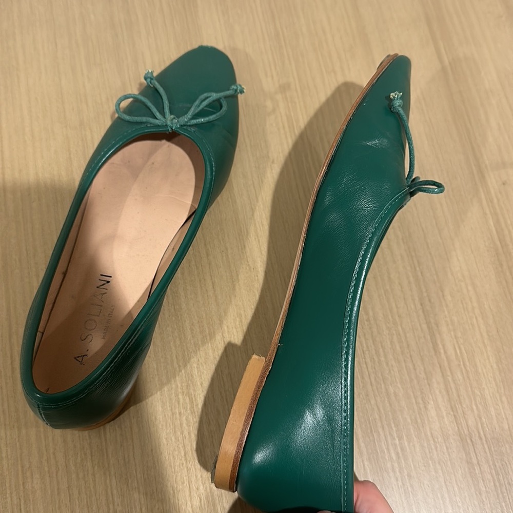 A. Soliani Teal Women's Loafers - Picture 7 of 8